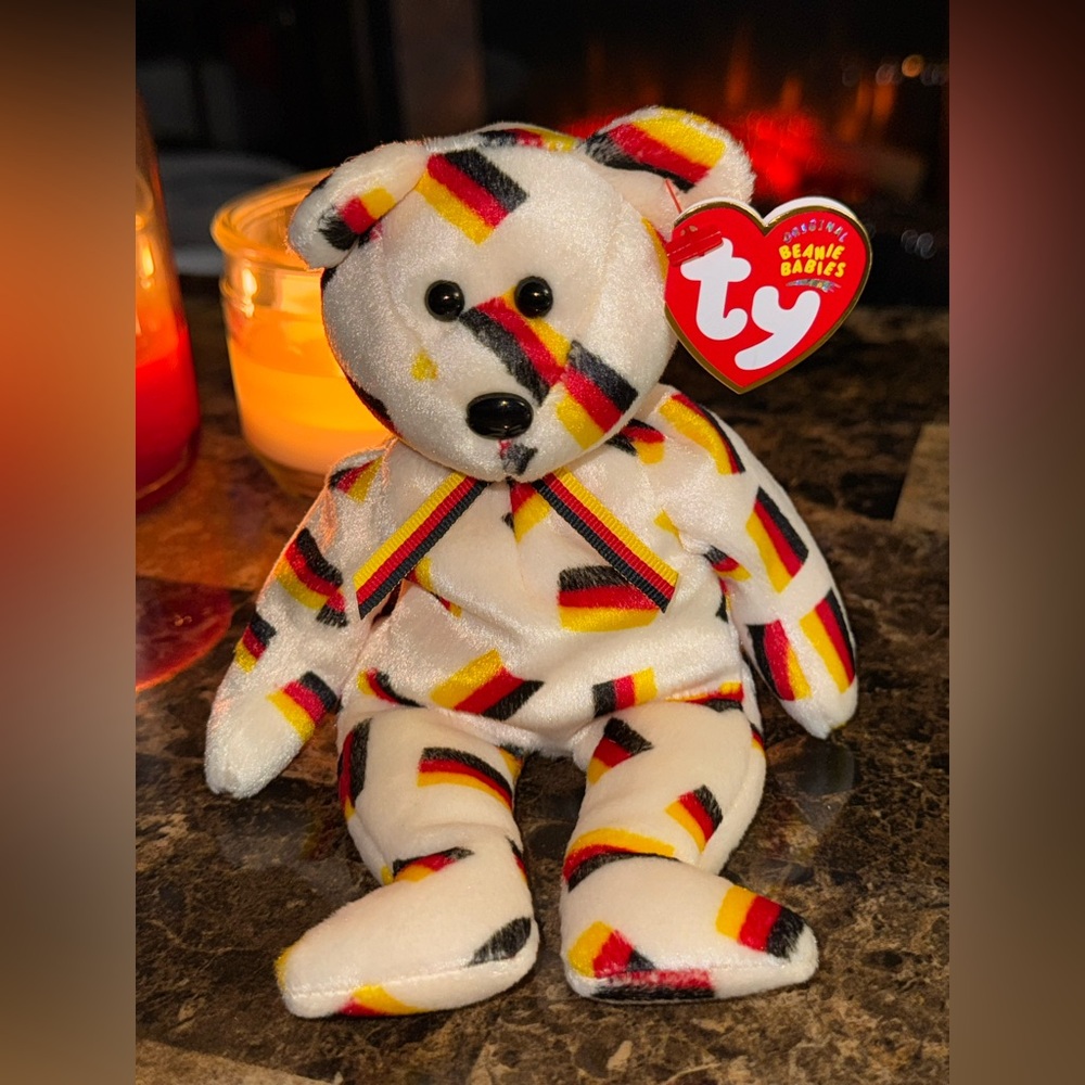 🇩🇪 TY Beanie Baby Deutschland Bear German Flag 2003 Plush